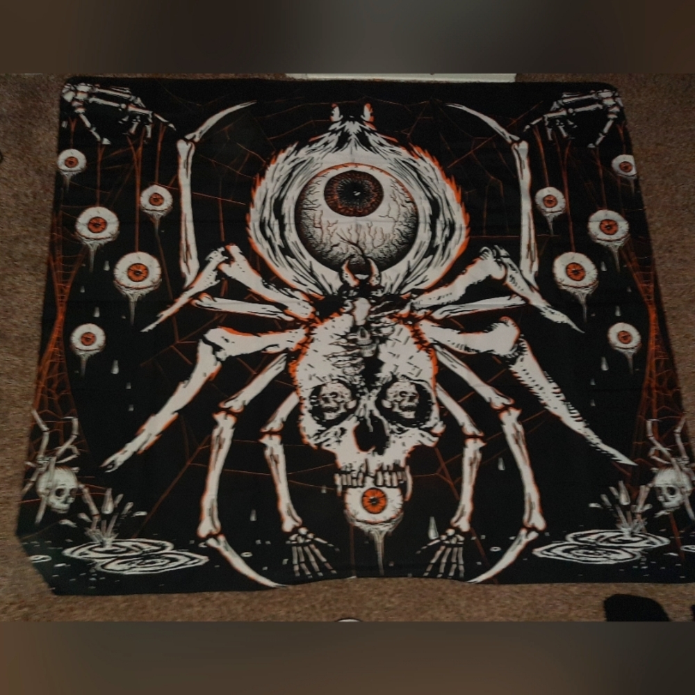 Spider/Skeleton Tapestry, 51.2'' x 59.1''